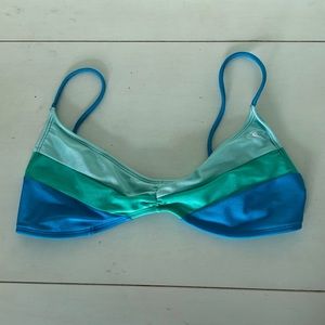 O’Neill Bikini Top —  Blue and green tie back